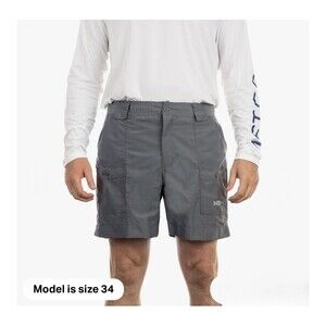 AFTCO Nylon Shorts 40” Grey Outdoor Fishing Camping Cargo Outdoor Hiking Stretch